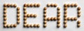 Wood Tack Word Art `Dear`