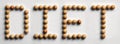 Wood Tack Word Art `Diet`