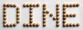 Wood Tack Word Art `Dine`