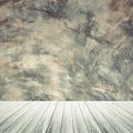 Wood terrace and Polished bare concrete Royalty Free Stock Photo