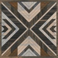 Geometric X shape pattern wooden decor floor and wall tile