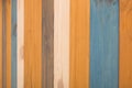 Wood texture boards plank colorful line colored stripe background wooden vertical fence close up