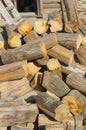 Fire wood and storage shed Royalty Free Stock Photo