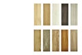 Wood texture floor Samples of laminate, veneer, vinyl floor tile Royalty Free Stock Photo