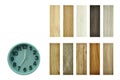 Wood texture floor Samples of laminate, veneer, vinyl floor tile Royalty Free Stock Photo