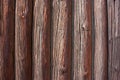 Wood texture , old wooden logs, weathered brown beam surface, wooden wall, abstract background, retro vintage backdrop, wallpaper,