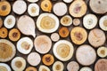 Wood texture. Pieces of sawn logs. Natural background