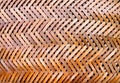 Wood texture weaving seamless patterns of bamboo crafts brown background Royalty Free Stock Photo