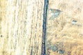 Wood Texture, Wooden Plank Grain Background, Desk in Perspective Close Up, Striped Timber, Old Table or Floor Board Royalty Free Stock Photo