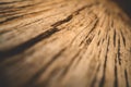 Wood Texture, Wooden Plank Grain Background, Desk in Perspective Close Up, Striped Timber, Old Table or Floor Board Royalty Free Stock Photo