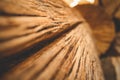 Wood Texture, Wooden Plank Grain Background, Desk in Perspective Close Up, Striped Timber, Old Table or Floor Board Royalty Free Stock Photo