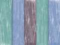 Wood Textures, Colorful Painted Wooden Fence Or Wall, Vertical Five Boards Of Different Colors In A Solid Pattern.