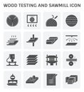 Wood sawmill icon