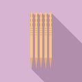 Wood toothpick icon flat vector. Pick stick Royalty Free Stock Photo