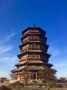 Wood tower in Yingxian China Royalty Free Stock Photo