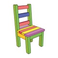 wood toy chair color