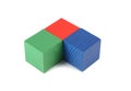 Wood toy cubes Royalty Free Stock Photo