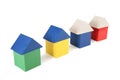Wood toy houses Royalty Free Stock Photo