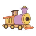 wood toy train isolated Royalty Free Stock Photo