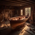 Wood in Traditional Boat Building Showcase Image Royalty Free Stock Photo