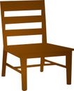 Wood traditional chair vector artwork