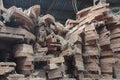 Wood at Wood Mill Factory Royalty Free Stock Photo