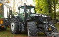 Wood transportation tractor