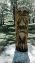 Wood tree face