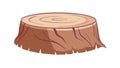 Wood Tree Stump Icon: Nature and Deforestation Symbol, Flat Vector, vector design Generative AI Royalty Free Stock Photo