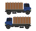 Wood truck icon illustrated in vector on white background