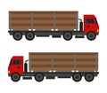 Wood truck icon illustrated in vector on white background