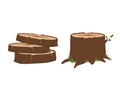 Wood trunks vector