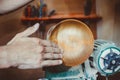 Sanding wood on a lathe