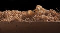 Wood turning shavings Royalty Free Stock Photo