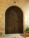Wood vintage door in Alcudia, Palma de Mallorca