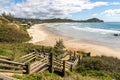 Wood walkside to the beach