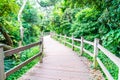 wood walkway at Seaseom Park in Jeju Island