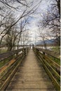 Wood Walkway to Moorage Royalty Free Stock Photo