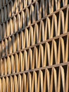 Wood wall Triangle geometry pattern Wood work Architecture details Building Facade Royalty Free Stock Photo