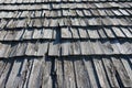 Wood weathered roofing pattern detail. Royalty Free Stock Photo