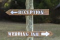 Wood Wedding Reception Signs Royalty Free Stock Photo