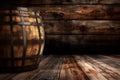 Wood whiskey barrel. Generate Ai
