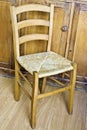 wood and wicker chair