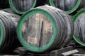 Wood wine barrels Royalty Free Stock Photo