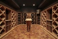 Wood wine cellar Royalty Free Stock Photo