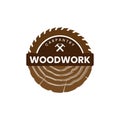 Wood work logo deign template