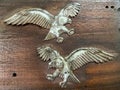 Wood working decoration metal eagle sculpture