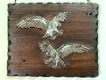 Wood working decoration metal eagle sculpture