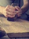Carpentry or wood working concept Royalty Free Stock Photo