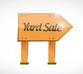 Wood yard sale sign illustration design Royalty Free Stock Photo